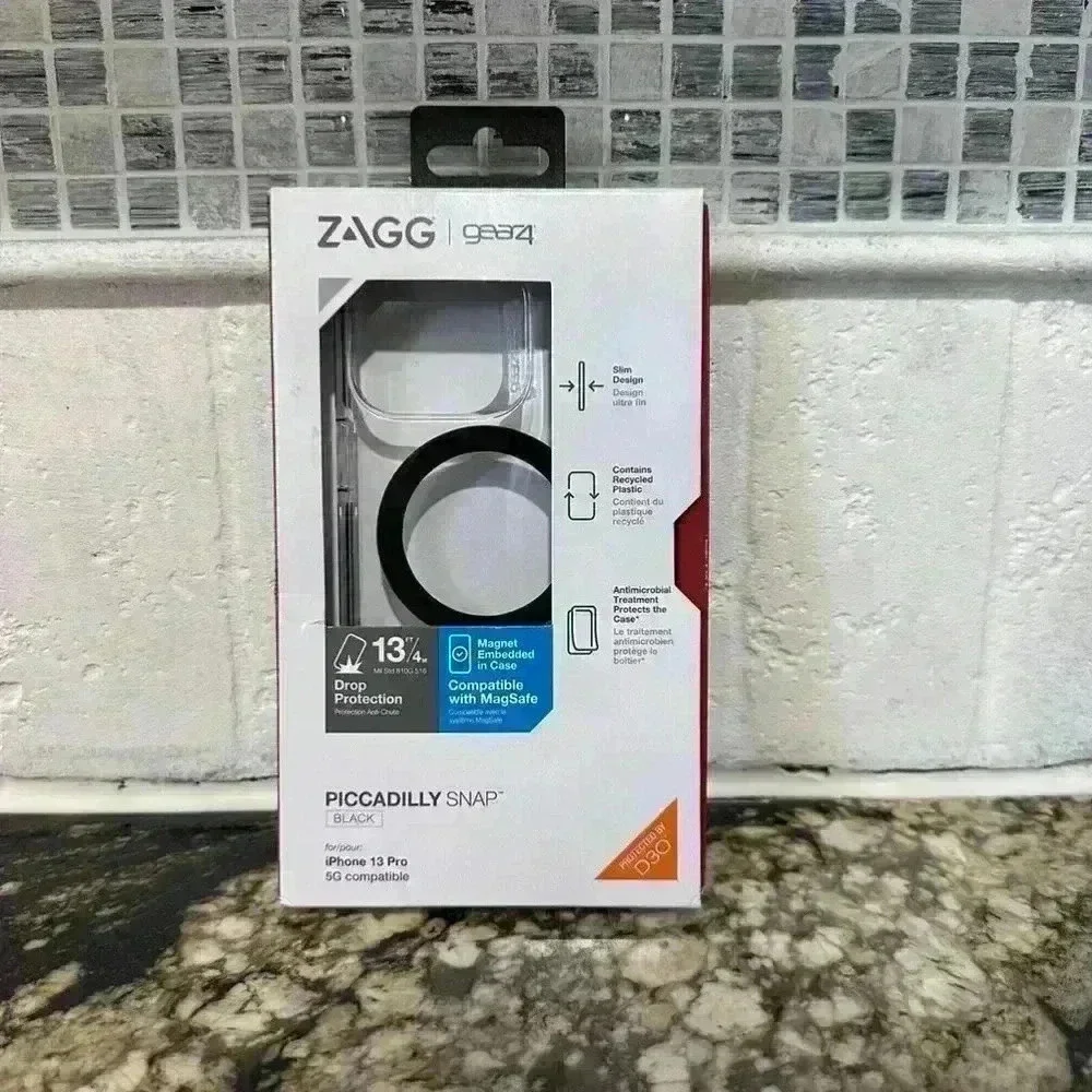 ZAGG GEAR4 PHONE 13 PRO CASE, MagSafe, 6.1 Inch, Black & Clear